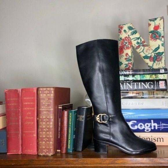 Tory Burch Marsden Boot Riding to the Knee Logo - Picture 2 of 8